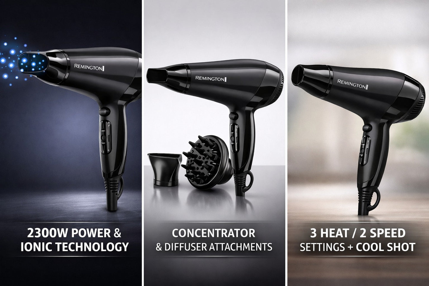 Remington Pro Air Shine Black Hair Dryer