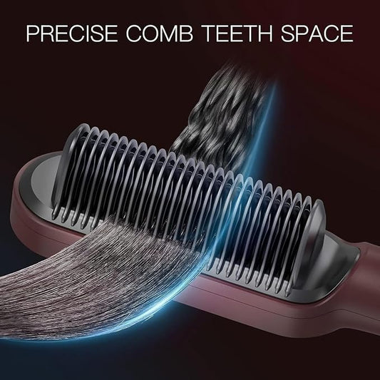 Hair Straightening Brush with Temperature Control