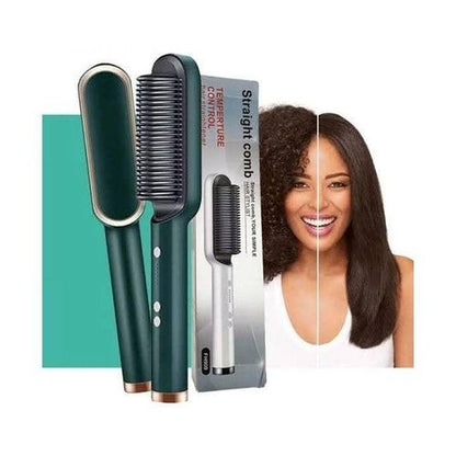 Hair Straightening Brush with Temperature Control