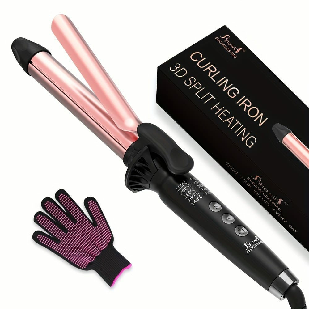 3 in 1  Hair Curling Iron with 3D Split Heating